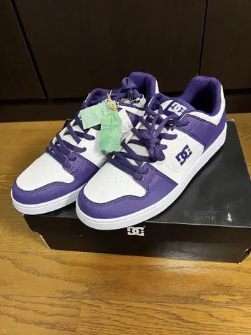 미사용 새상품 DC 스니커즈 화이트/퍼플 29cm 스케이터