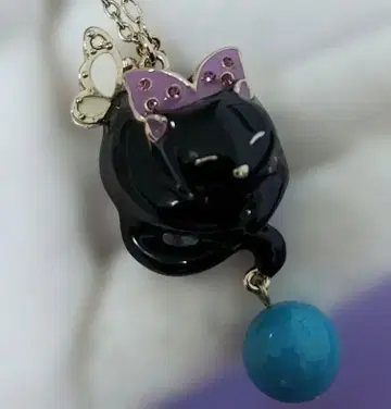 ANNA SUI 검은 고양이 목걸이