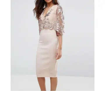 asos 케이프 드레스 스팽글 club L