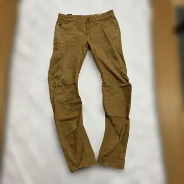G-STARRAW GS01 3D 입체 재단 브라운 슬림 핏 팬츠 32