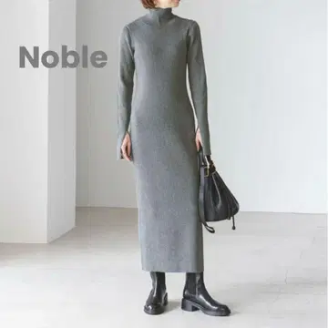 [ 새상품급 ] Noble 노블 내로우 타이 슬릿 니트 원피스