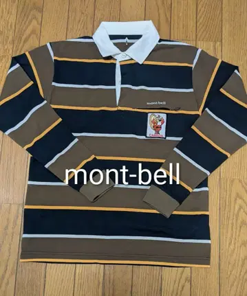 새상품급 mont-bell 스트라이프 긴팔 피케 셔츠 S 사이즈