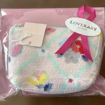 LOVERARY 플라워 무늬 파우치 핑크 계열
