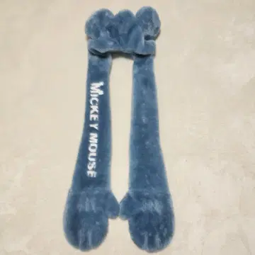 새상품급 디즈니 미키 후드 부착 머플러 팬캡