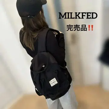 완판템 MILKFED 백팩 [ 새상품급 ] 레어 블랙 백팩