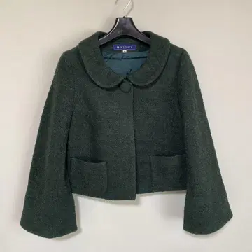 엠즈 그레이시 38 그린 계열 그린 컬러 둥근 카라 자켓 볼레로 DMW