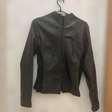 정말 부드러운 양가죽 가죽 핏 자켓 S