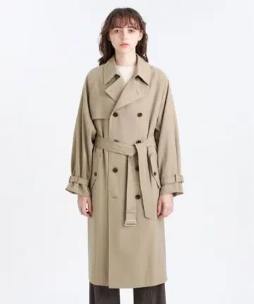 맥킨토시 필로소피 울 개버딘 트렌치코트