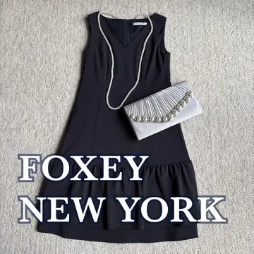 [ 새상품급 ] 폭시 뉴욕 FOXEY 레이니 원피스 폴더블