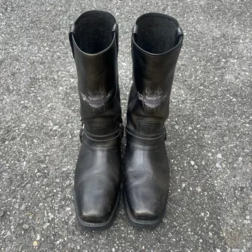 HARLEY-DAVIDSON 천연 가죽 롱 부츠