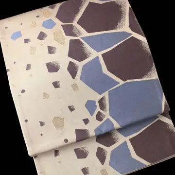 돌담 무늬 직조 후쿠로 오비 캐주얼 오비 베이지 스카이블루 보라색 d15