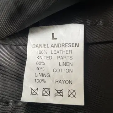 새상품 Daniel Andresen 가죽 x 코튼 린넨 자켓 L 사이즈