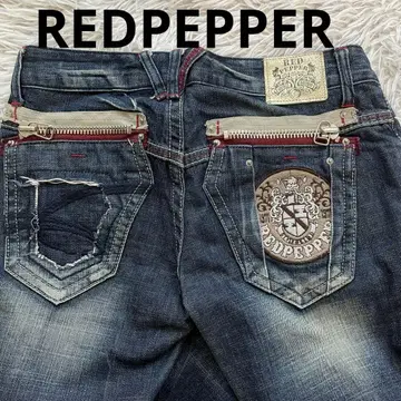 REDPEPPER 데님 팬츠 y2k 00s 빅 와펜 부츠컷