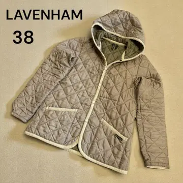 새상품급 라벤햄 LAVENHAM [ 36 ] 퀼팅 자켓 (후드 부착)