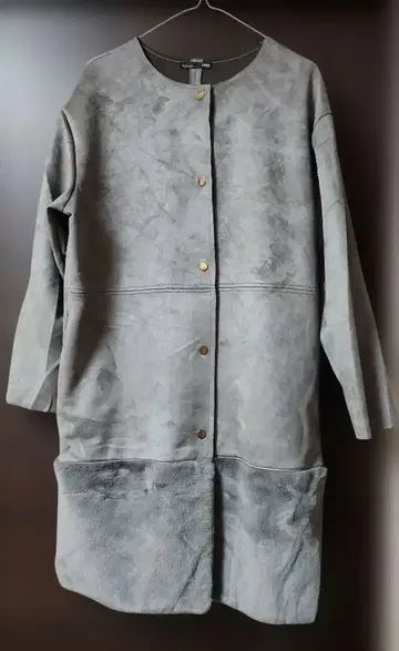 ZARA 그레이 스웨이드풍 롱 코트