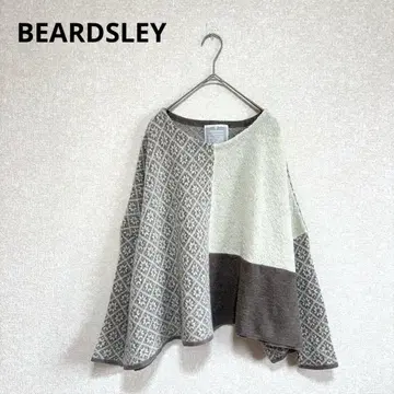 BEARDSLEY 패치워크 디자인 니트 와이드 실루엣 알파카 혼방 F