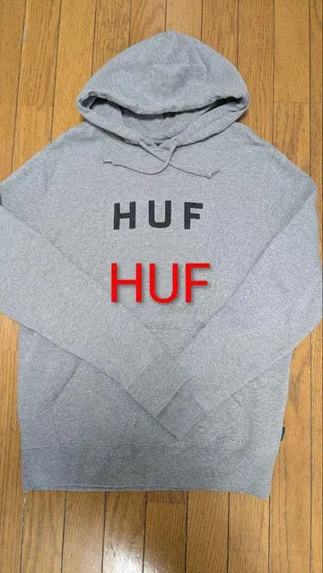 HUF 그레이 후드티 M 사이즈
