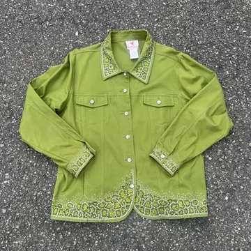 Quacker Factory green jacket 구제 의류