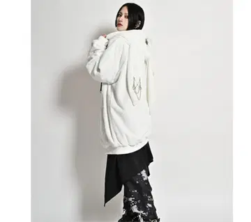 psychonation 토끼 귀 체인 후드티 빅 지뢰 후드티 양산