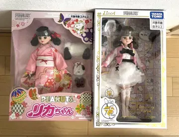 [미사용 새상품] 타카라토미 리카짱 PEANUTS 2체 세트