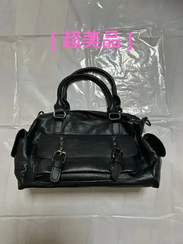 [컨디션 최상] 블랙 핸드백 인조 가죽