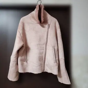 ZARA 플리스 자켓 핑크