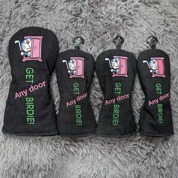 4개 세트 새상품 도라에몽 데님 골프 클럽 헤드커버 1+3+5+UT