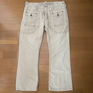 EDWIN 505 KHAKI 카고 팬츠 L 베이지 데미지