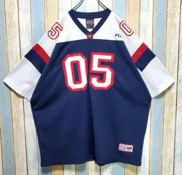 [후부] 미식축구 게임 셔츠 총 자수 로고 바이컬러 3XL