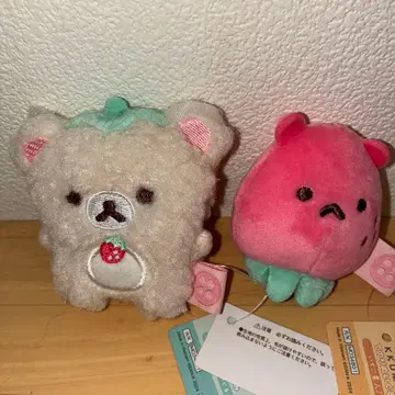 코리락쿠마 딸기 없는 하루 테노리 봉제 인형 이치고