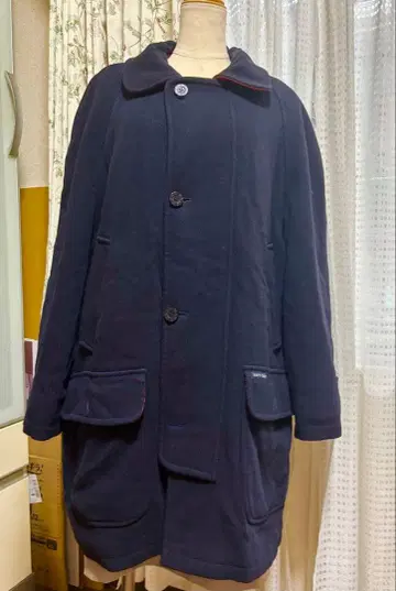 네이비 코듀로이 코트