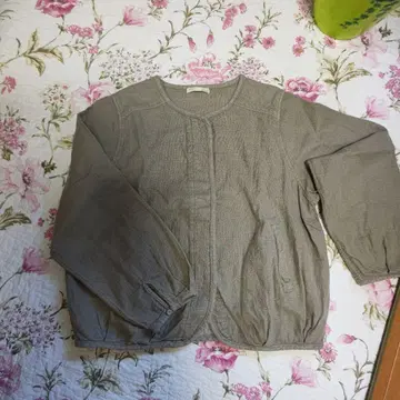 아라크리 티 린넨 베이지 노카라 자켓