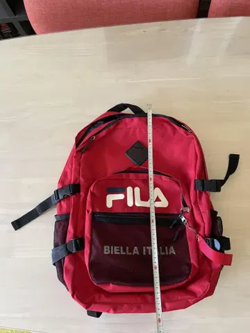 FILA 레드 백팩 BIella Italia 로고 포함