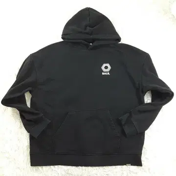 새상품급 BALR. 후드티 블랙 백 프린트 속기모