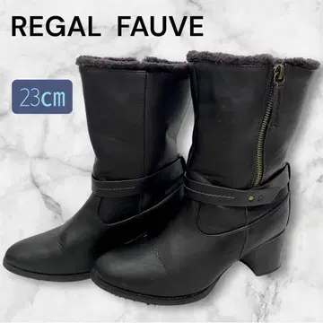REGAL FAUVE 숏부츠 가죽 느낌 벨트 디자인 23cm EEE
