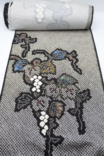 옷감 원단 리메이크 원단 총 시보리 시보리 블랙 포도 폭 약 37.5cm