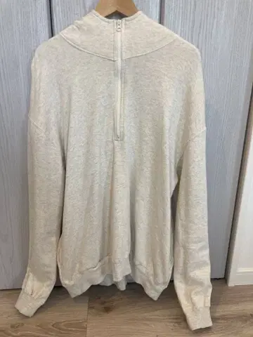 OVY 프렌치 테리 하프 집 후디 오트밀 L