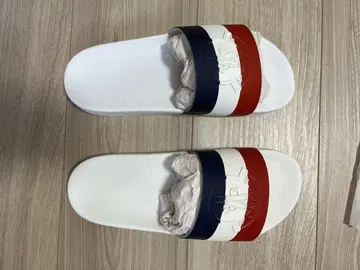 MONCLER 슬라이드 샌들 화이트/네이비/레드 박스 포함 미사용 새상품