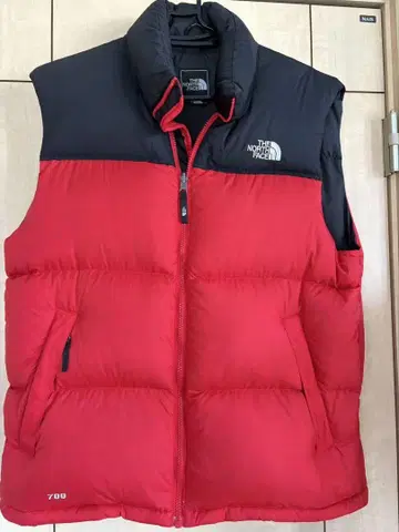 THE NORTH FACE 다운 베스트 레드/블랙 700