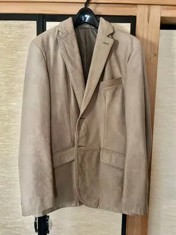 BANANA REPUBLIC 베이지 소가죽 자켓 L