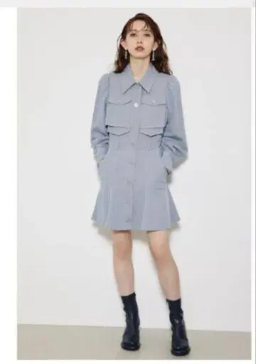 리엔다 원피스 머메이드 원피스 무릎 기장 rienda