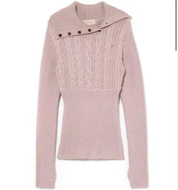 andmary Roxy turtle knit tops pink