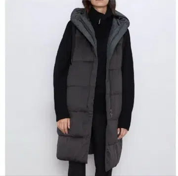 ZARA 리버서블 충전솜 롱 베스트