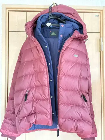 LACOSTE 와인 레드 다운 자켓 50