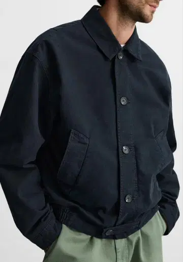 ZARA 자라 캔버스 소재 자켓 블루종 L