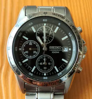 새상품급 작동 남성용 SEIKO 세이코 크로노그래프 100M 방수