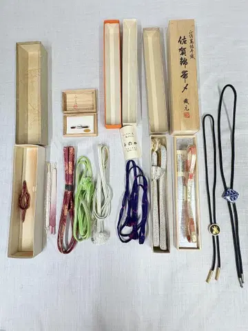 일본 정통의상 소품 허리띠 사가니시 루프 타이 기모노