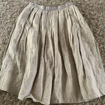 MARGARET HOWELL 린넨 턱 플레어 스커트 사이즈 1 MHL