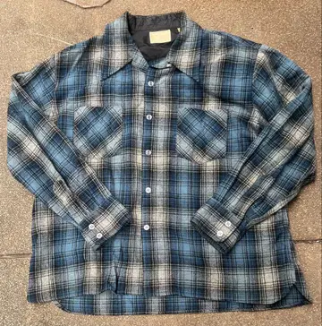 새상품급 Sears 체크 울 셔츠 XL USA제