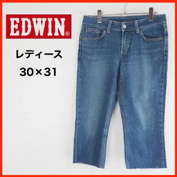 A3944*EDWIN*데님 팬츠*하프*30 x 31*블루